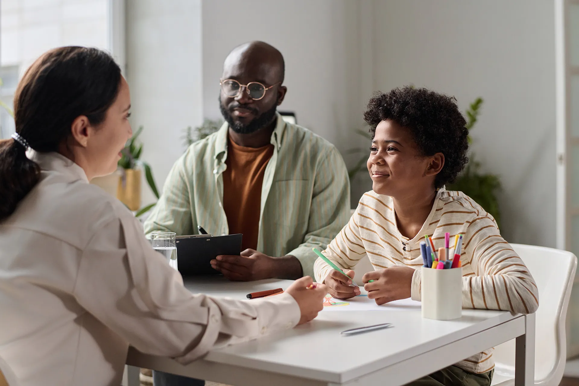 Family talking