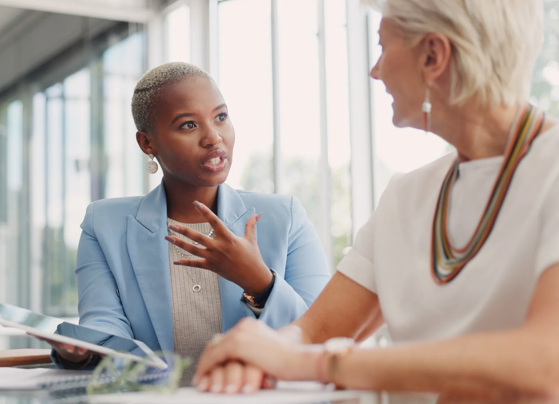 Women talking