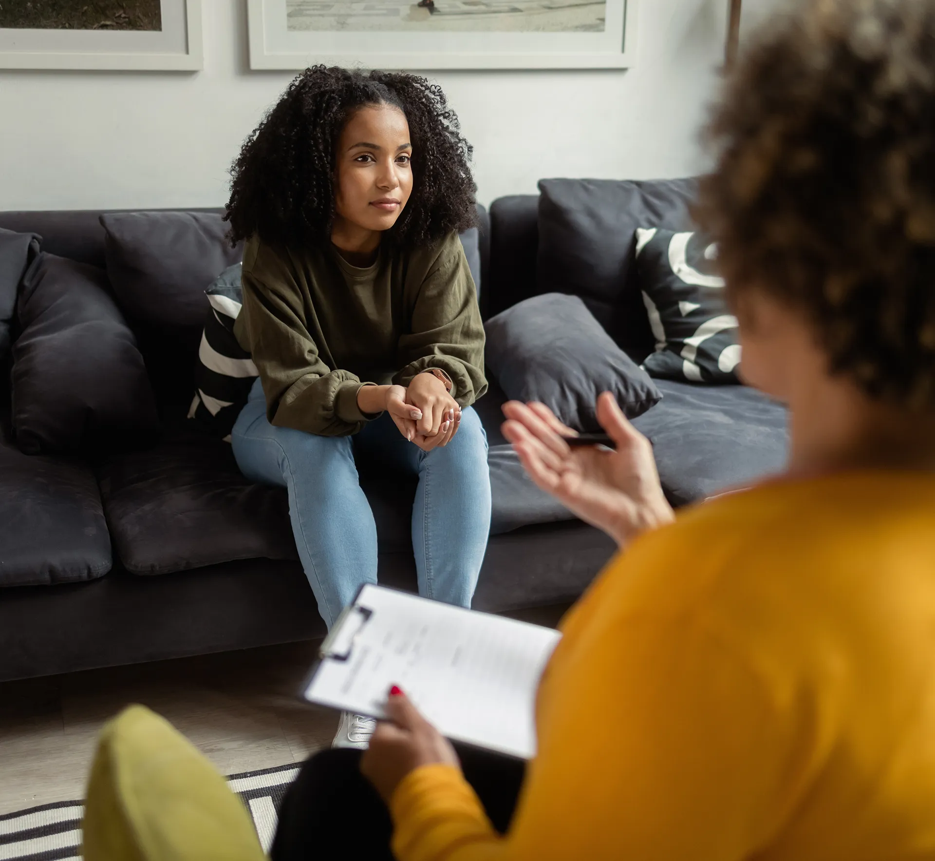 young girl talking